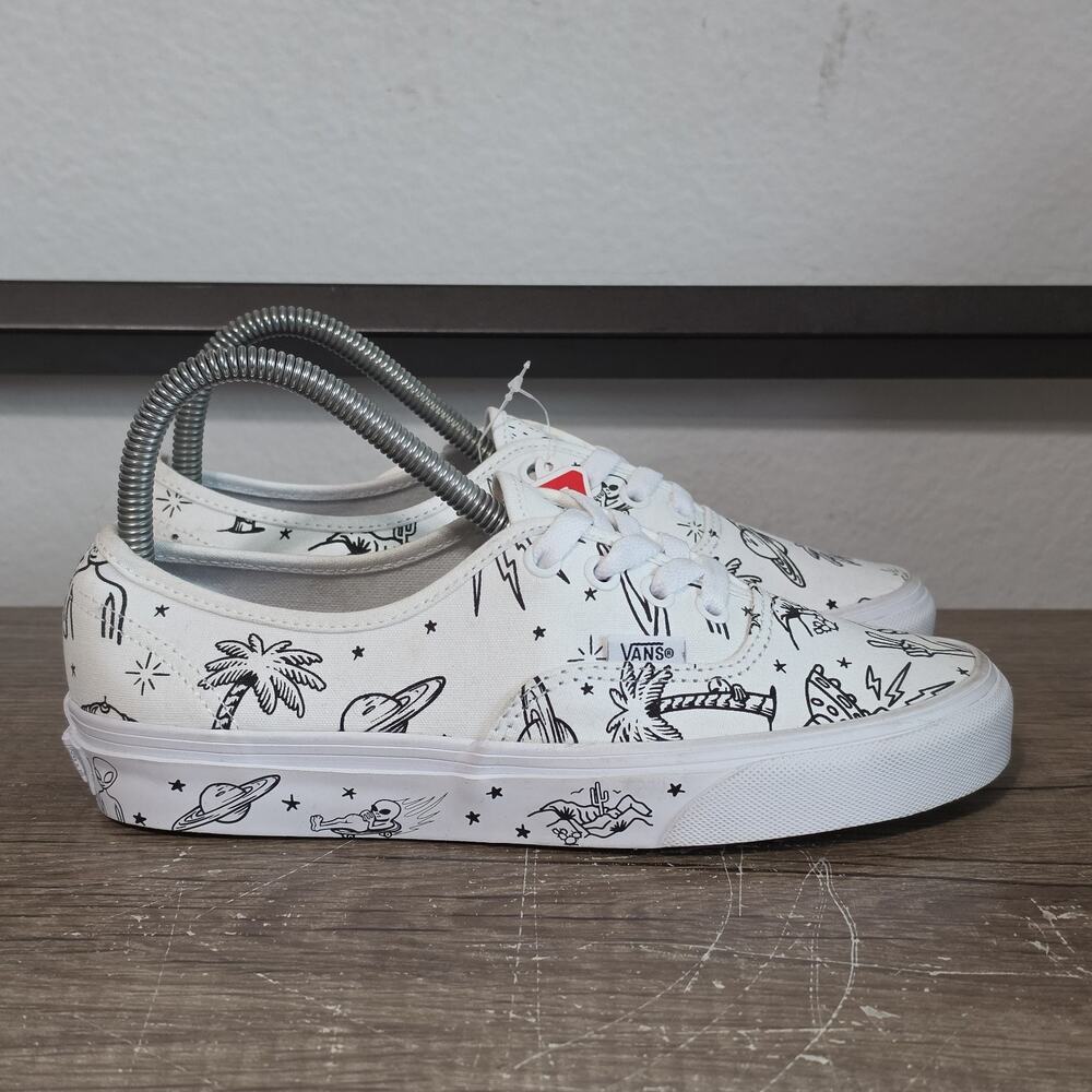 Vans Authentic Unidentified U-Paint Women's Skate Shoes Sneakers Size 7 White - Picture 3 of 11